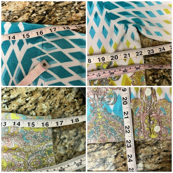 CJ BANKS Cardigan Sweater Nylon Blend Preppy Casual Modest Mature 1X Vtg Retro - Picture 5 of 10